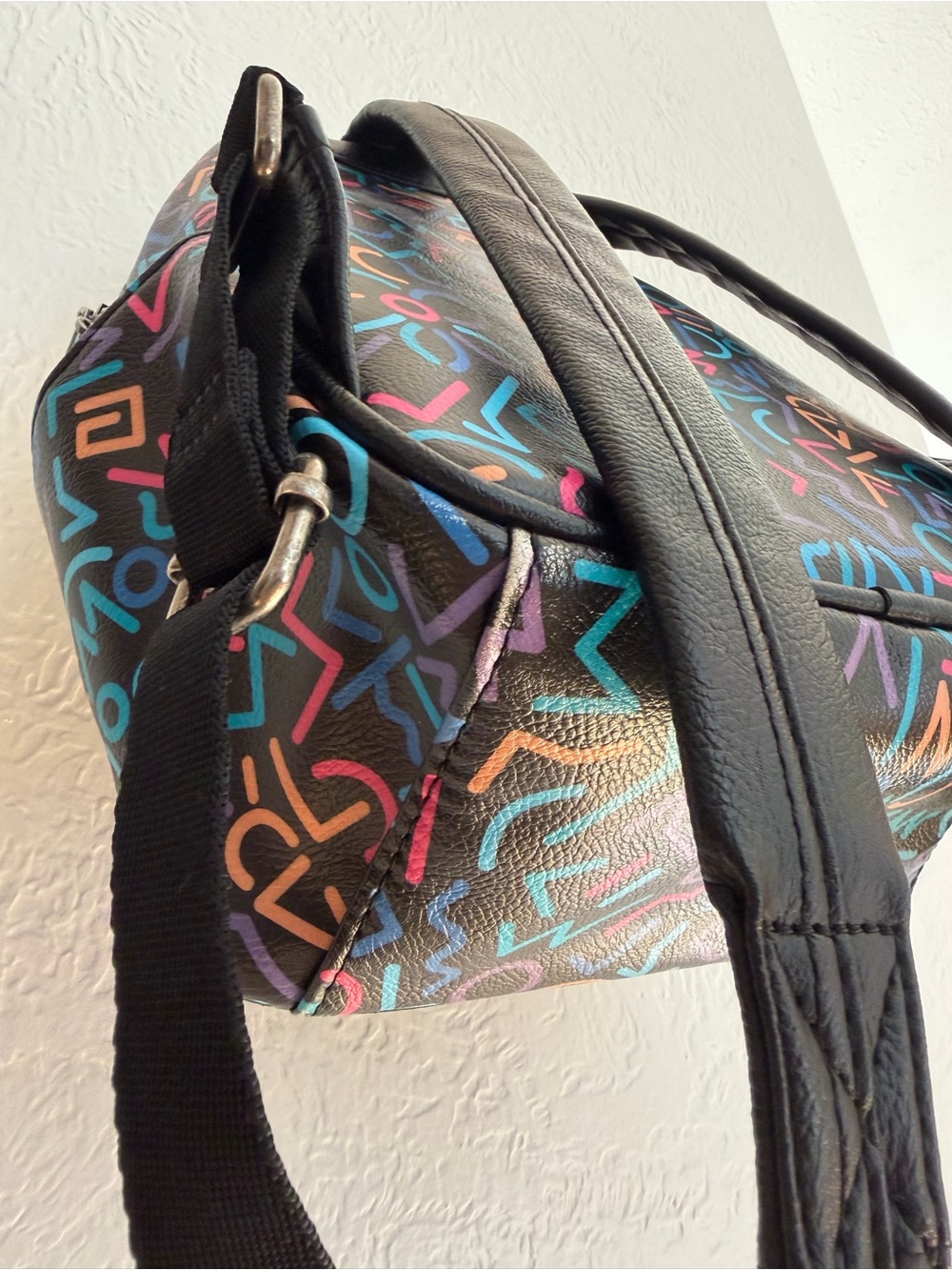 Black Multicolor Mini Backpack - Picture 4 of 7